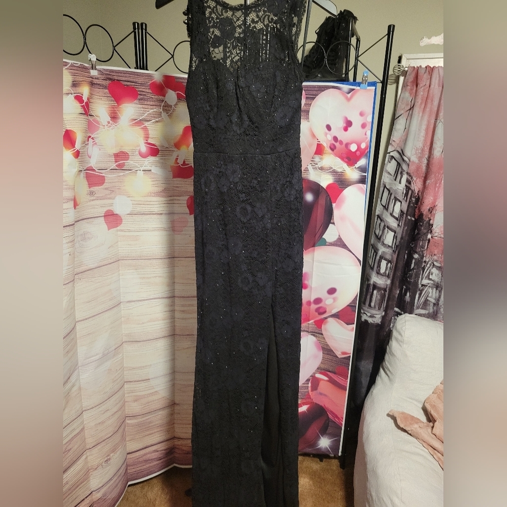 Elegant Black Lace Gown